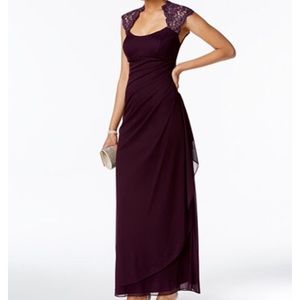Dark Purple, Floor Length Dress